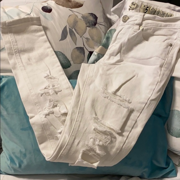 Indigo size 5 white jeans distressed - Picture 7 of 7